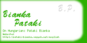 bianka pataki business card